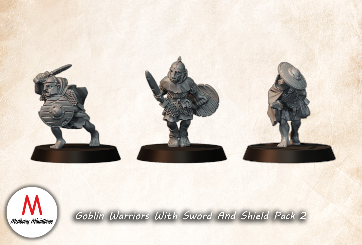 Goblin warriors with hand weapon and shield 2
